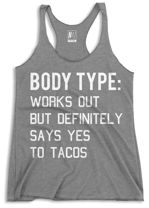 Loves Tacos Heather Gray Tank Top