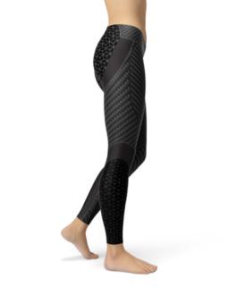 Womens Carbon Fiber Sports Leggings